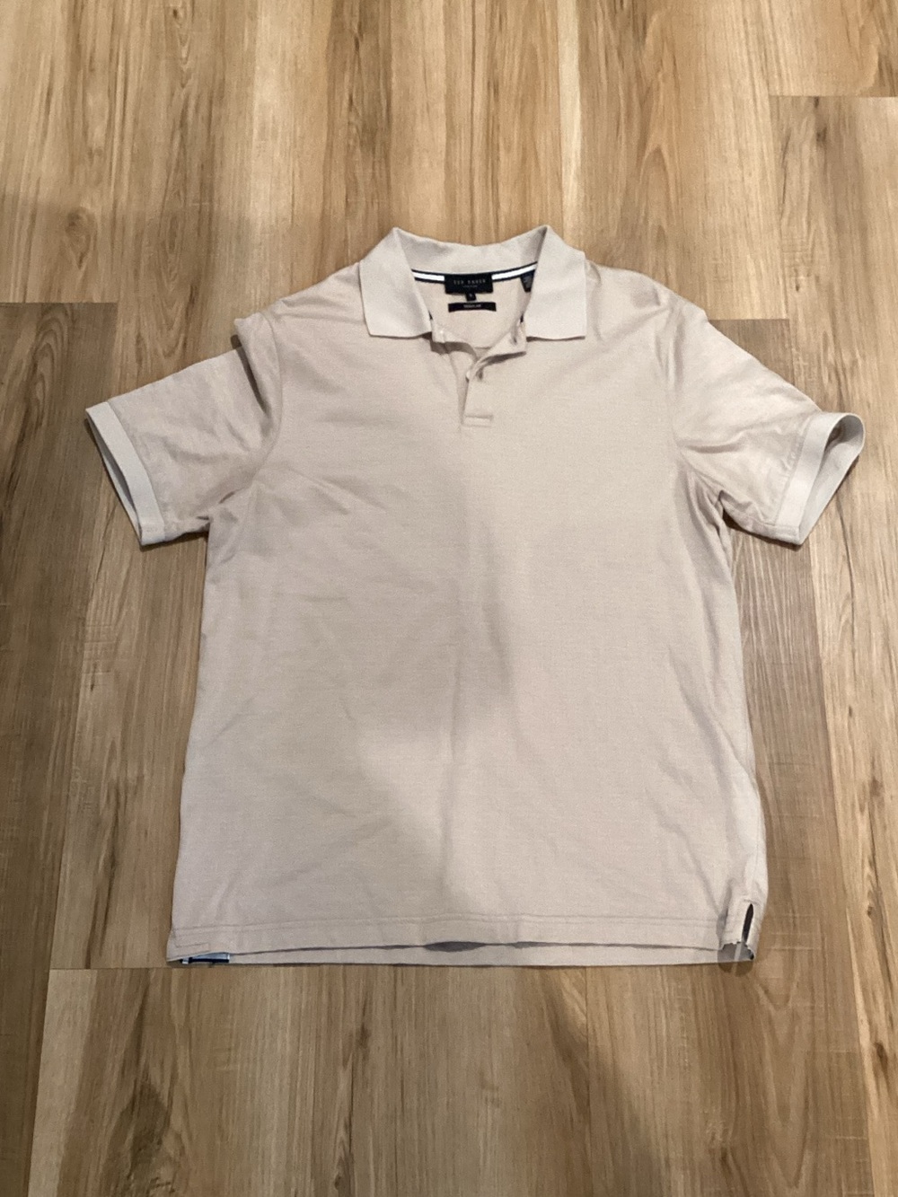 Ted Baker Short-Sleeve Polo in Light Beige